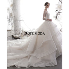 Load image into Gallery viewer, Rosemoda Long Sleeve Beading Ball Gown Wedding Dress