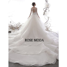 Load image into Gallery viewer, Rosemoda Long Sleeve Beading Ball Gown Wedding Dress