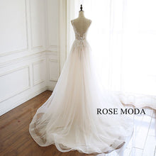 Load image into Gallery viewer, Rosemoda-elegant-lace-illusion-a-line-wedding-dress-c.jpg