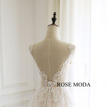Load image into Gallery viewer, Rosemoda-elegant-lace-illusion-a-line-wedding-dress-e.jpg