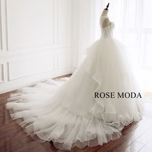 Load image into Gallery viewer, Rosemoda-satin-crushed-tulle-ball-gown-wedding-dress-b.jpg