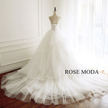 Load image into Gallery viewer, Rosemoda-satin-crushed-tulle-ball-gown-wedding-dress-c.jpg
