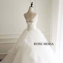 Load image into Gallery viewer, Rosemoda-satin-crushed-tulle-ball-gown-wedding-dress-f.jpg