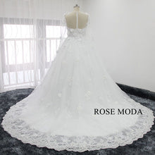 Load image into Gallery viewer, rosemoda-3D-lace-long-sleeve-ball-gown-wedding-dress-f.jpg