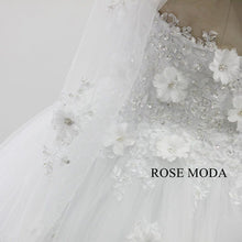 Load image into Gallery viewer, rosemoda-3D-lace-long-sleeve-ball-gown-wedding-dress-j.jpg