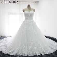 Load image into Gallery viewer, rosemoda-3d-Floral-lace-ball-gown-wedding-dress-a.jpg