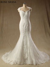 Load image into Gallery viewer, rosemoda-Lace-fit-and-flare-mermaid-wedding-dress-a_c723e879-76dc-4a57-adad-4ce68594da98.jpg