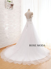 Load image into Gallery viewer, rosemoda-a-line-organza-weddingdress-d.jpg