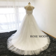 Load image into Gallery viewer, rosemoda-a-line-wedding-dress-with-cut-out-back-b.jpg