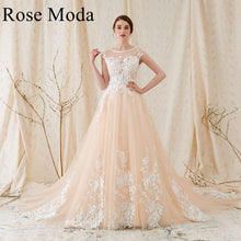 Load image into Gallery viewer, rosemoda-a-line-weddingdress-front