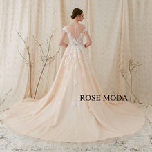 Load image into Gallery viewer, Rosemoda Sheath Lace Wedding Dress with Removable A Line Skirt