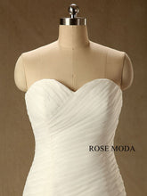 Load image into Gallery viewer, rosemoda-asymmetrical-draped-ruffled-organza-mermaid-wedding-dress-d.jpg