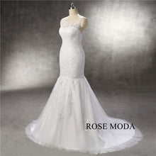 Load image into Gallery viewer, rosemoda-bateau-lace-mermaid-wedding-dress-b.jpg