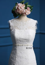 Load image into Gallery viewer, rosemoda-bateau-neck-lace-mermaid-wedding-dress-g.jpg