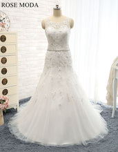 Load image into Gallery viewer, rosemoda-bateau-neckline-trumpet-wedding-dress-a.jpg