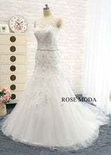 Load image into Gallery viewer, rosemoda-bateau-neckline-trumpet-wedding-dress-c.jpg