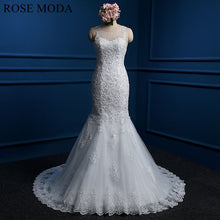 Load image into Gallery viewer, rosemoda-bateau-pearl-lace-mermaid-wedding-dress-a.jpg