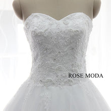 Load image into Gallery viewer, rosemoda-beaded-chantilly-lace-ball-gown-wedding-dress-c_b3919b17-5983-4230-b201-4fd377c75f3d.jpg