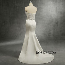 Load image into Gallery viewer, rosemoda-beaded-embroidery-satin-sheath-wedding-dress-c.jpg
