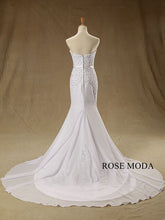 Load image into Gallery viewer, rosemoda-beaded-lace-chiffon-sheath-wedding-dress-c.jpg