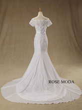 Load image into Gallery viewer, rosemoda-beaded-lace-chiffon-sheath-wedding-dress-e.jpg