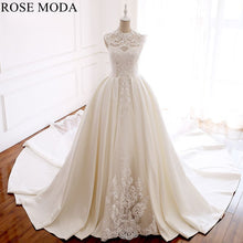 Load image into Gallery viewer, rosemoda-beaded-lace-satin-ball-gown-wedding-dress-a.jpg