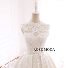 Load image into Gallery viewer, rosemoda-beaded-lace-satin-ball-gown-wedding-dress-e.jpg