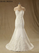 Load image into Gallery viewer, rosemoda-beaded-lace-satin-mermaid-wedding-dress-a.jpg