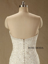 Load image into Gallery viewer, rosemoda-beaded-lace-satin-mermaid-wedding-dress-f.jpg