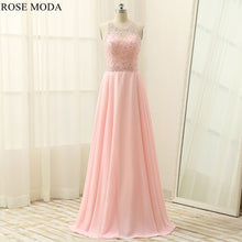 Load image into Gallery viewer, rosemoda-beaded-pink-chiffon-a-line-prom-dress-a.jpg