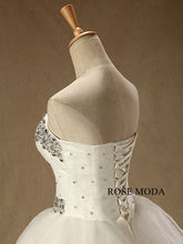 Load image into Gallery viewer, rosemoda-beaded-princess-wedding-dress-f.jpg