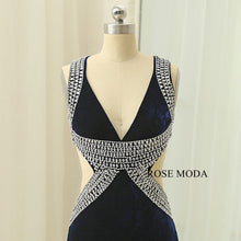Load image into Gallery viewer, rosemoda-beaded-velvet-slit-prom-dress-e.jpg