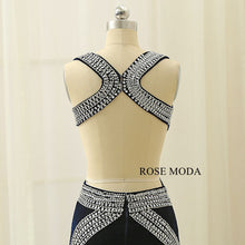 Load image into Gallery viewer, rosemoda-beaded-velvet-slit-prom-dress-f.jpg