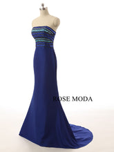 Load image into Gallery viewer, rosemoda-blue-evening-dress-b.jpg