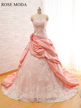 Load image into Gallery viewer, rosemoda-blush-pink-ball-gown-wedding-dress-a.jpg