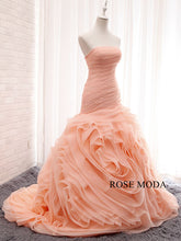 Load image into Gallery viewer, rosemoda-blush-ruffled-organza-wedding-dress-b.jpg