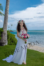 Load image into Gallery viewer, Rosemoda Elegant Illusion Bodice Chiffon A Line Wedding Dress