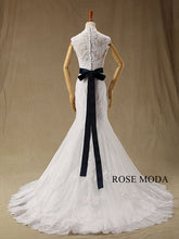 Load image into Gallery viewer, rosemoda-cap-sleeve-chantilly-lace-mermaid-wedding-dress-c.jpg