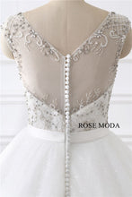Load image into Gallery viewer, rosemoda-cap-sleeve-delicate-beaded-ball-gown-wedding-dress-f.jpg