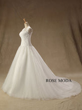 Load image into Gallery viewer, rosemoda-cap-sleeve-dropped-ball-gown-wedding-dress-b.jpg