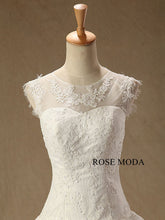 Load image into Gallery viewer, rosemoda-cap-sleeve-dropped-ball-gown-wedding-dress-d.jpg