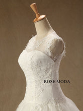 Load image into Gallery viewer, rosemoda-cap-sleeve-dropped-ball-gown-wedding-dress-e.jpg