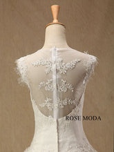 Load image into Gallery viewer, rosemoda-cap-sleeve-dropped-ball-gown-wedding-dress-f.jpg