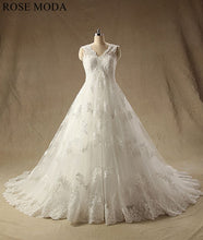 Load image into Gallery viewer, rosemoda-cap-sleeve-empire-pregnant-wedding-dress-a.jpg