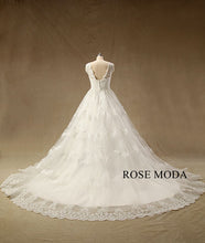 Load image into Gallery viewer, rosemoda-cap-sleeve-empire-pregnant-wedding-dress-c.jpg