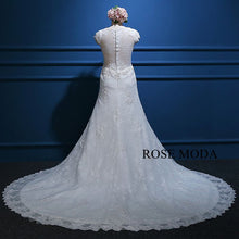 Load image into Gallery viewer, rosemoda-cap-sleeve-fitted-a-line-lace-wedding-dress-c.jpg