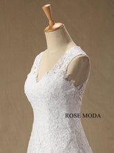 Load image into Gallery viewer, rosemoda-cap-sleeve-lace-a-line-wedding-dress-e.jpg