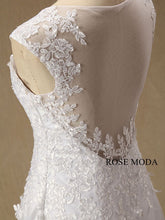 Load image into Gallery viewer, rosemoda-cap-sleeve-lace-a-line-wedding-dress-n.jpg