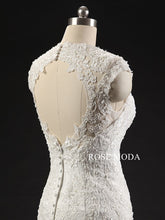 Load image into Gallery viewer, rosemoda-cap-sleeve-lace-mermaid-wedding-dress-cut-out-back-h.jpg