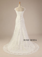 Load image into Gallery viewer, rosemoda-cap-sleeve-lace-trumpet-wedding-dress-c.jpg